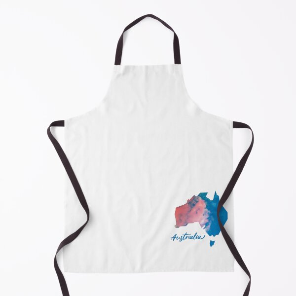 Item preview, Australia Map in Watercolor (Blue and Red) designed and sold by Geometricshow.