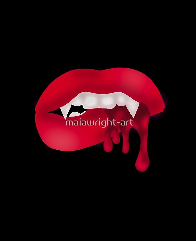 Coque et skin adhésive iPad « Vampire dents crocs sang sourire bouche »,  par maiawright-art | Redbubble