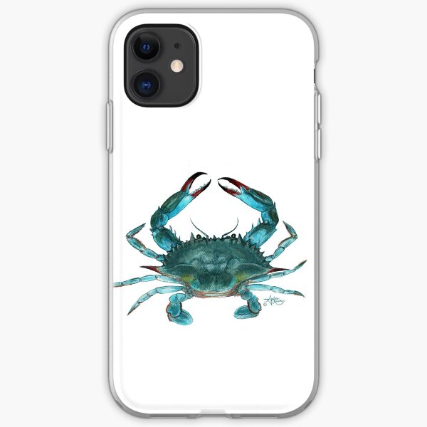 "Blue Crab" by Amber Marine, watercolor painting, © 2013 iPhone Soft Case