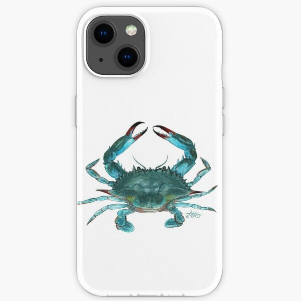 "Blue Crab" by Amber Marine, watercolor painting, © 2013 iPhone Soft Case