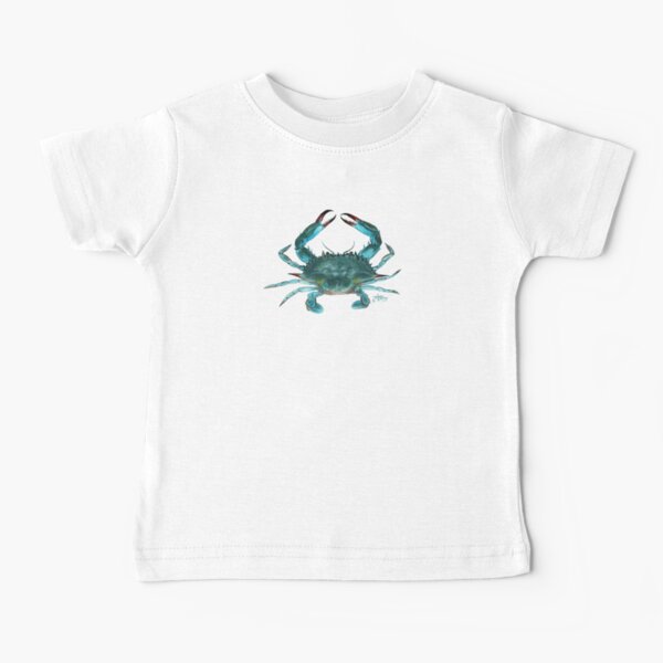 "Blue Crab" by Amber Marine, watercolor painting, © 2013 Baby T-Shirt