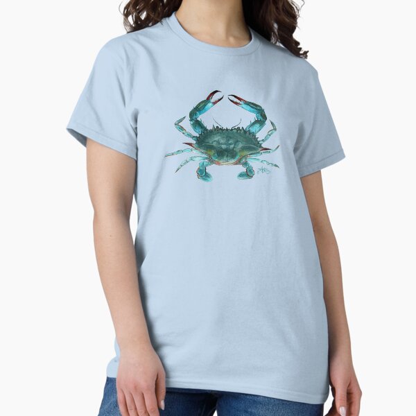"Blue Crab" by Amber Marine, watercolor painting, © 2013 Classic T-Shirt