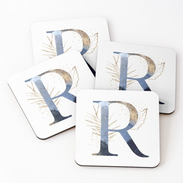 Item preview, Floral Initial Letter R, Monogram Gifts designed and sold by PinkLotusArt.