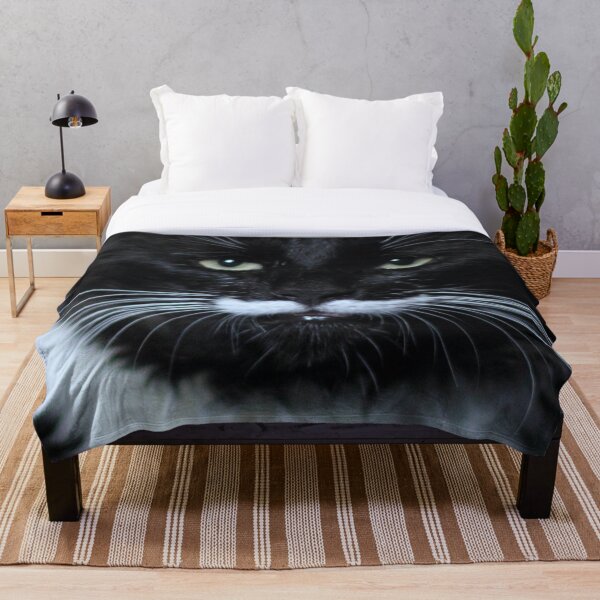 Item preview, Hipster Black Cat with Cute Mustache  designed and sold by VyckieG.