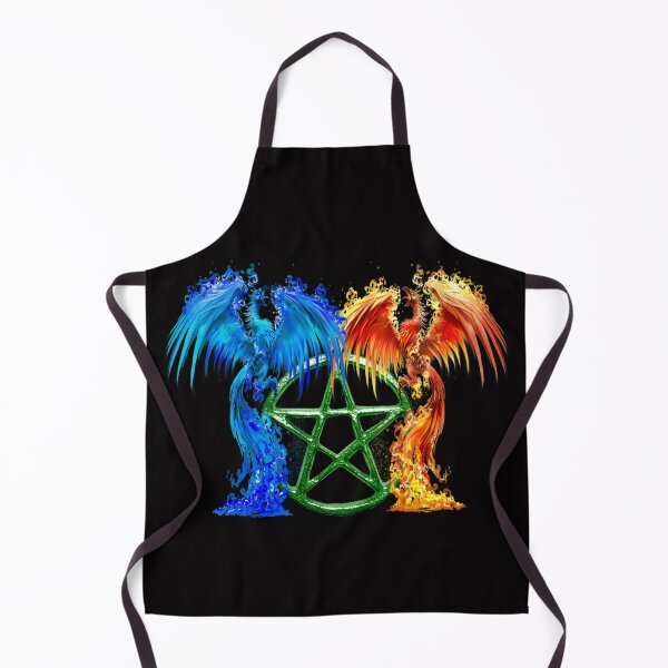 Item preview, Fantasy Fire And Ice Phoenix Green Pentagram designed and sold by Atteestude.