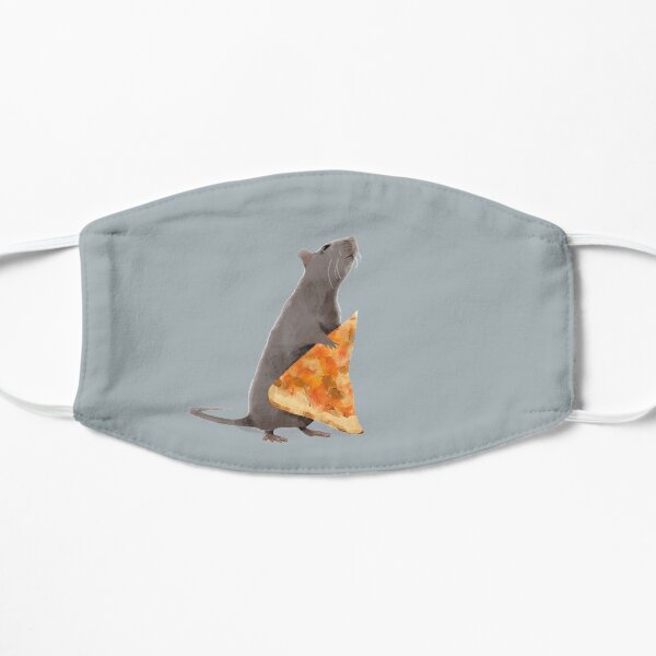 Pizza Rat (Grey) Flat Mask