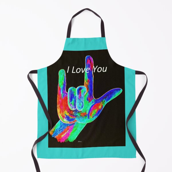 Item preview, American Sign Language I LOVE YOU on Black designed and sold by EloiseArt.