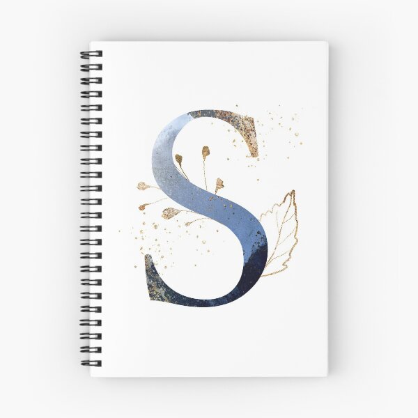 Item preview, Floral Initial Letter S, Monogram Gifts designed and sold by PinkLotusArt.