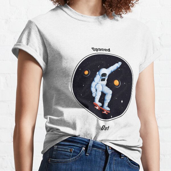 Cosmos Astronaut Space Stylish Spiritual Womens Petite Crop Top Shirt