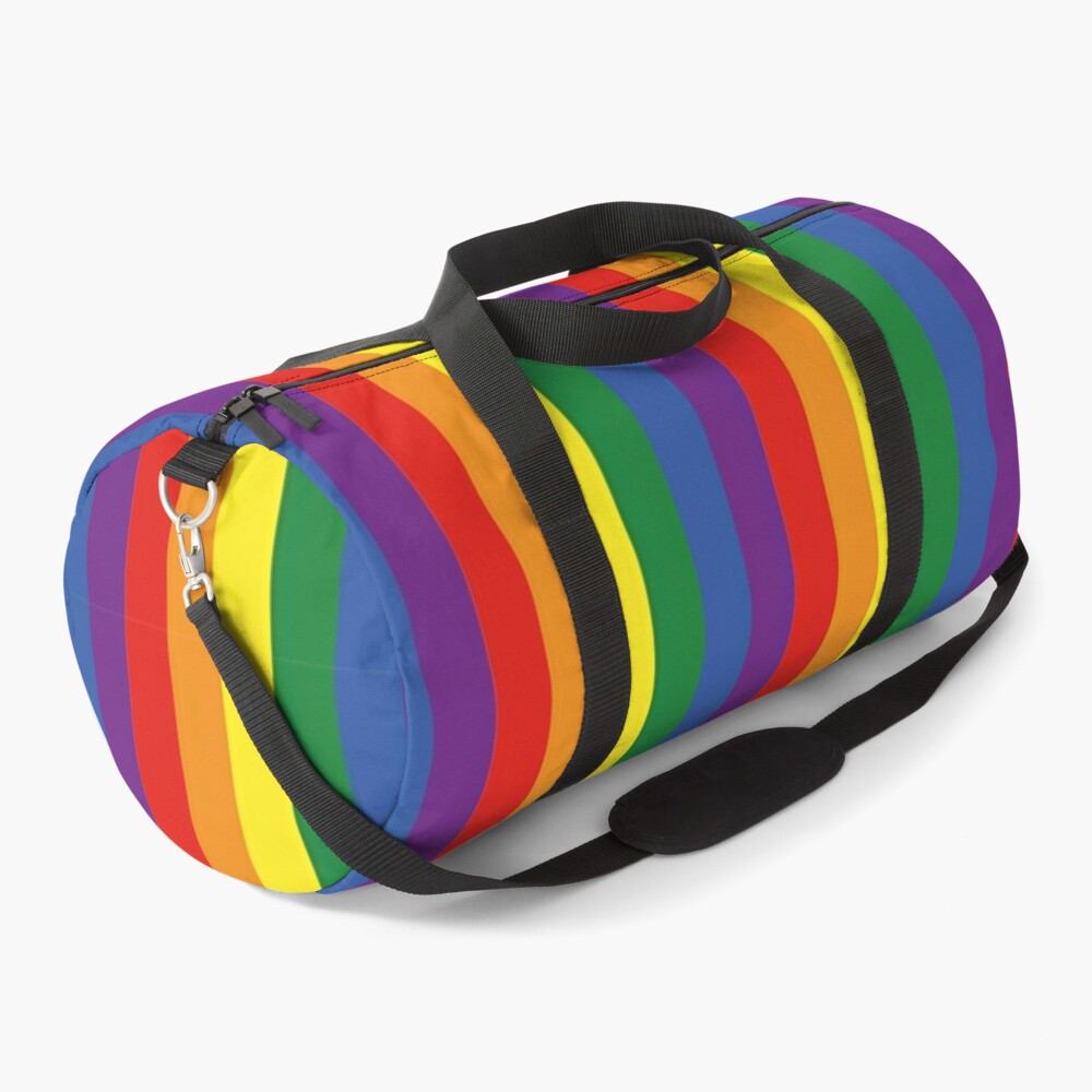 Vertical Rainbow Travel Duffle Bag