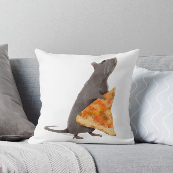 Artikelvorschau, Pizza Ratte (Weiß) entworfen und verkauft von flockadoodle.