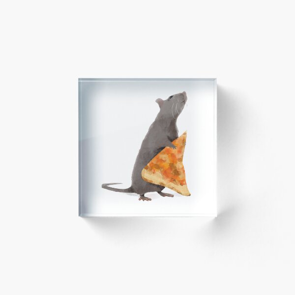 Item preview, Rata de pizza (blanca) designed and sold by flockadoodle.