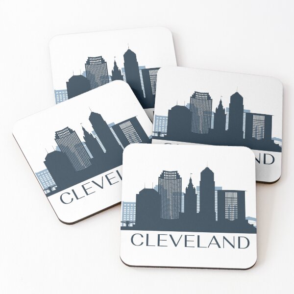 Artikelvorschau, Cleveland Skyline Blue entworfen und verkauft von dustlight.