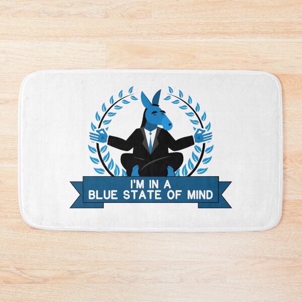 Item preview, Blue State of Mind Meditating Democrat Donkey Yoga designed and sold by Maria Garcia.