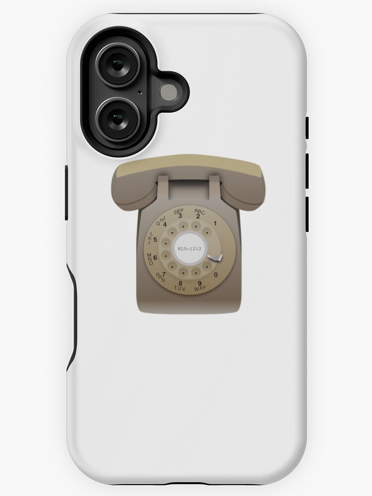 Thumbnail 1 of 4, iPhone Case, Rotary Phone (beige on white) designed and sold by elert.