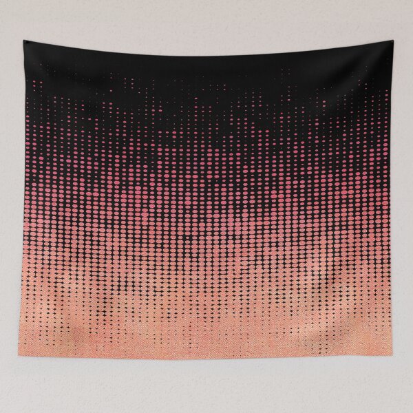 Item preview, halftone in black coral designed and sold by rainbowflowers.