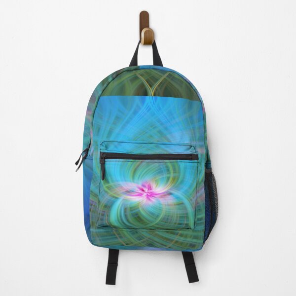 Item preview, Hibiscus Skies: Abstract Fractal Flower Pattern in Blue and Pink designed and sold by Josie Elias.