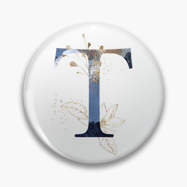 Item preview, Floral Initial Letter T, Monogram Gifts designed and sold by PinkLotusArt.