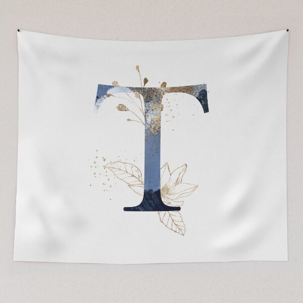 Item preview, Floral Initial Letter T, Monogram Gifts designed and sold by PinkLotusArt.