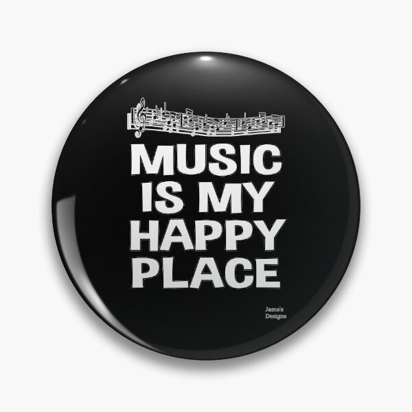 Item preview, Music Is My Happy Place - Jame's Designs designed and sold by JamesShirts-com.