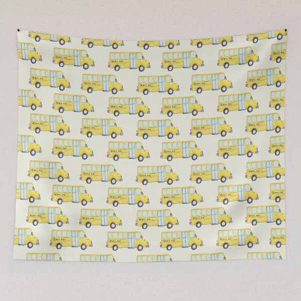 Item preview, School Bus Pattern – Watercolor Back to School Art designed and sold by Katherine Ann.