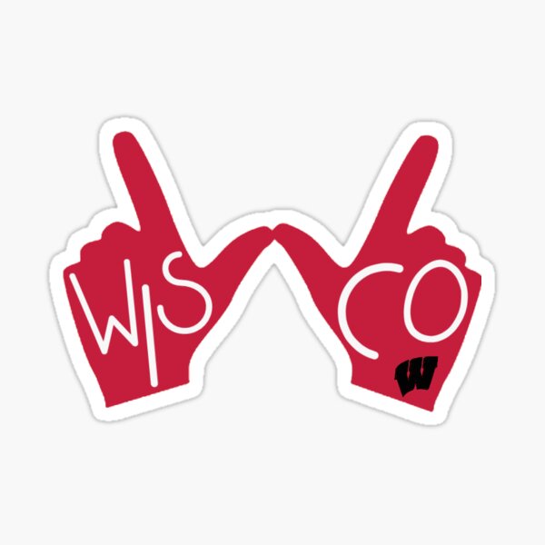 Vista previa del artículo con la obra «Signo de la mano de la Universidad de Wisconsin», diseñado y vendido por gabby219.