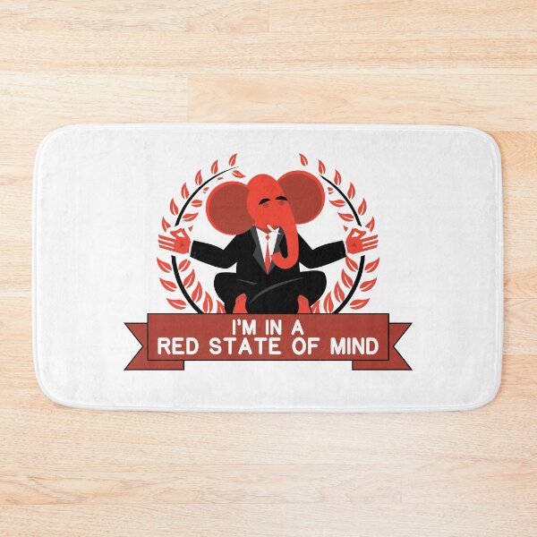 Item preview, Red State of Mind Meditating Republican Elephant Yoga Pose designed and sold by Maria Garcia.