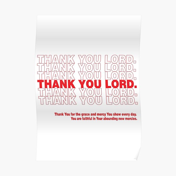 Thank You Lord - Thank You bag design Poster