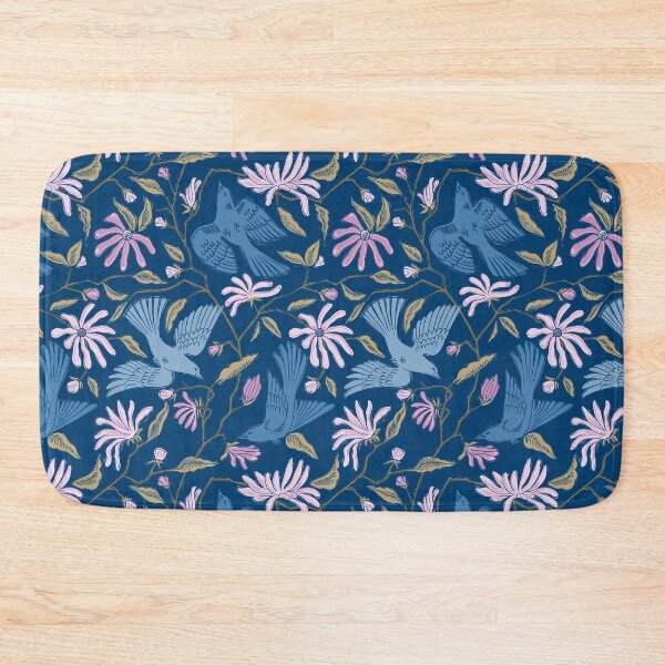 Item preview, Birds in the Magnolia - Blue/Blush Pink designed and sold by diannelli.
