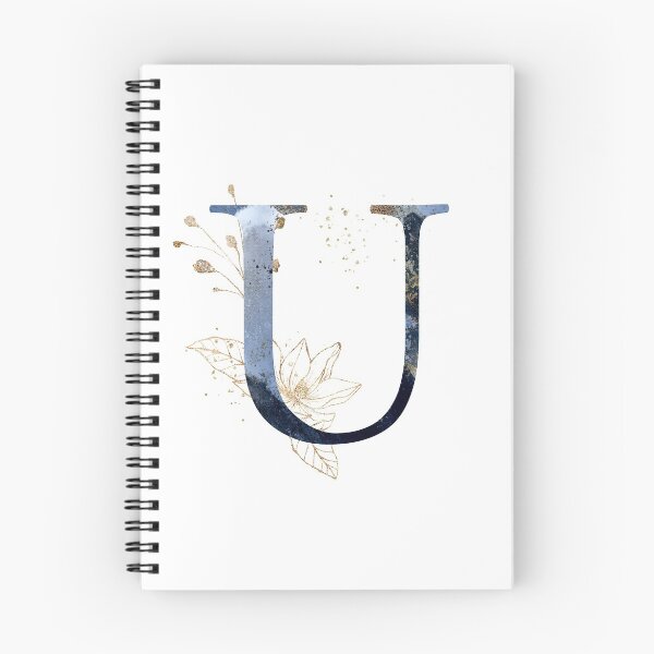 Item preview, Floral Initial Letter U, Monogram Gifts designed and sold by PinkLotusArt.