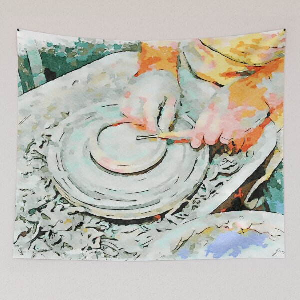 Item preview, Hands of the ceramist craftsman designed and sold by Giuseppe Cocco.