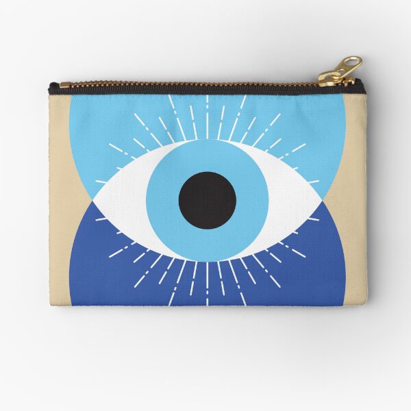 Evi Eye Symbol Mid Century Modern 70s Retro Zipper Pouch