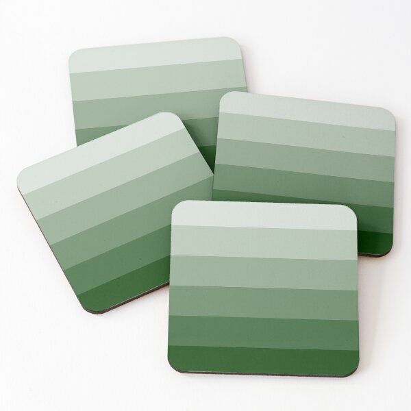 Item preview, Forest Green Gradient Stripes designed and sold by ColorObsession.