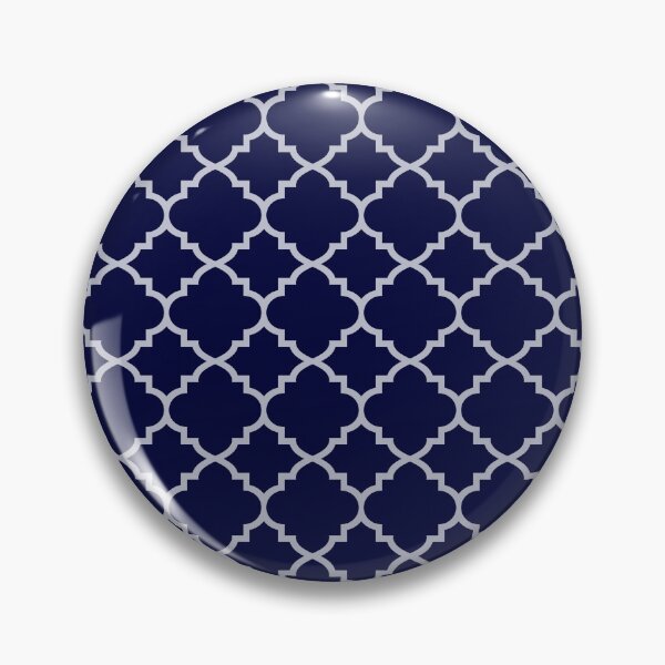 Item preview, Indigo Moroccan Quatrefoil designed and sold by ColorObsession.
