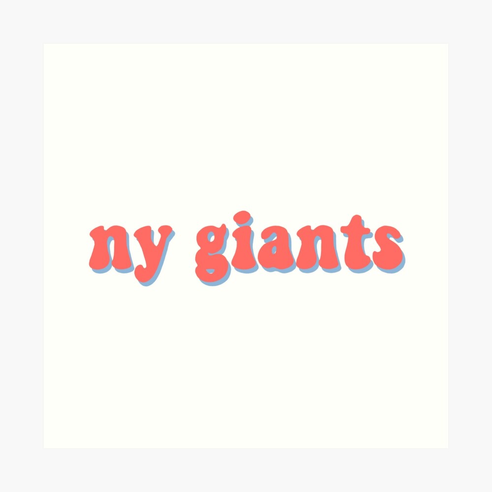 N Y Giants Logo - White on Blue Greeting Card