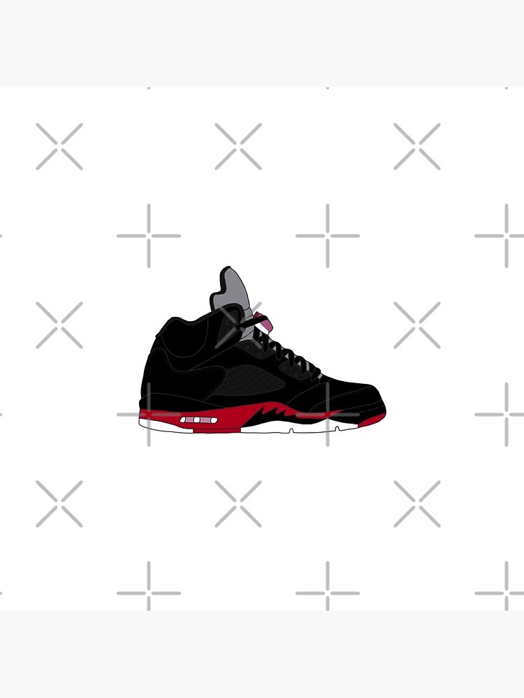 Jordan 5 negro online con rojo