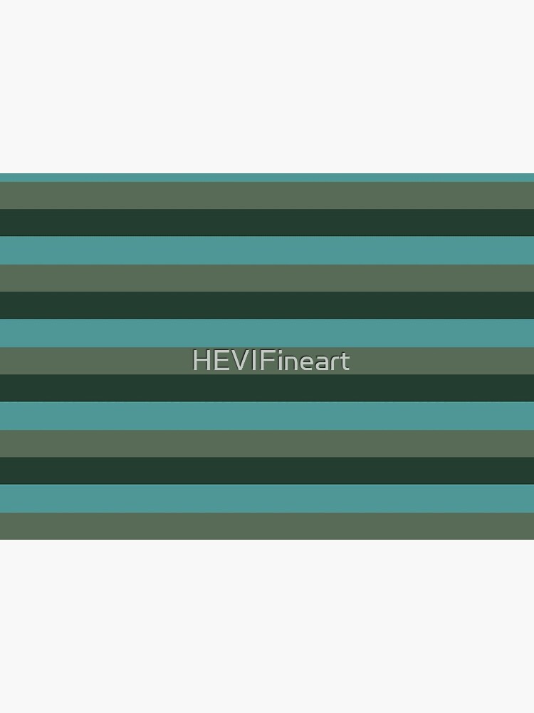 Green monochromatic color block stripe pattern by HEVIFineart
