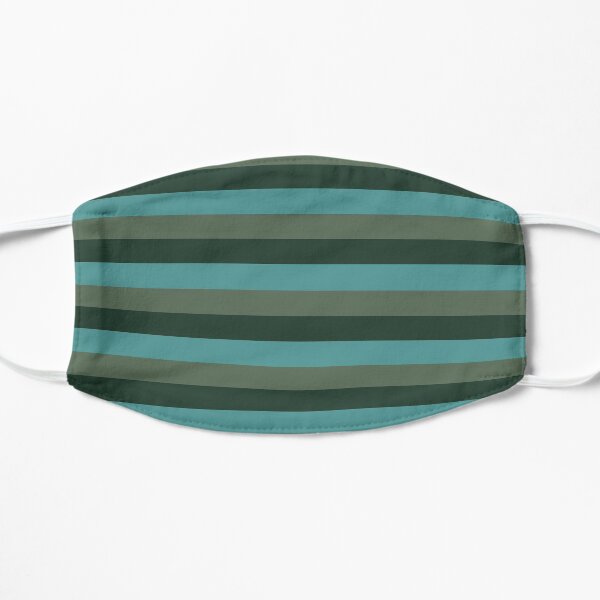 Green monochromatic color block stripe pattern Mask