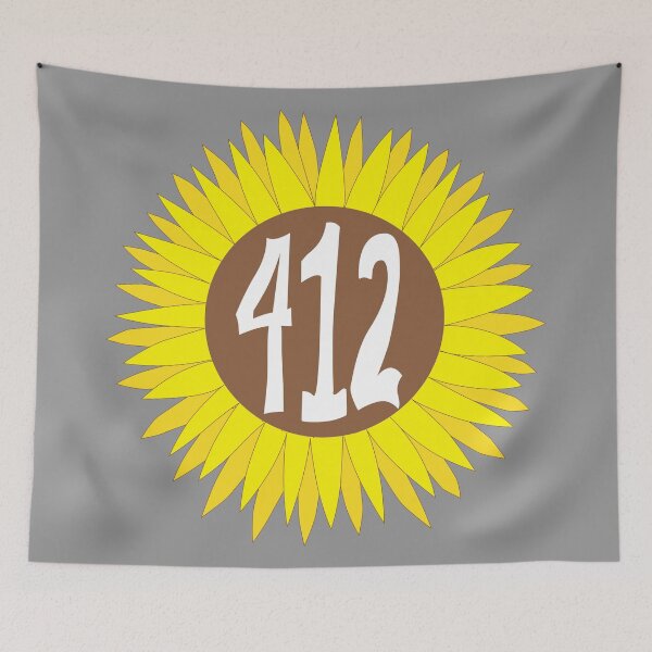 Item preview, Hand Drawn Pennsylvania Sunflower 412 Area Code designed and sold by itsrturn.