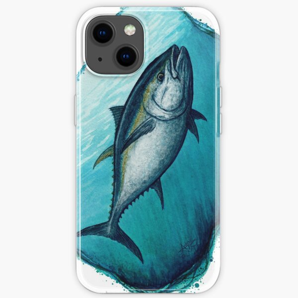 "Bluefin Tuna" by Amber Marine ~ Watercolor painting, art © 2016 iPhone Soft Case