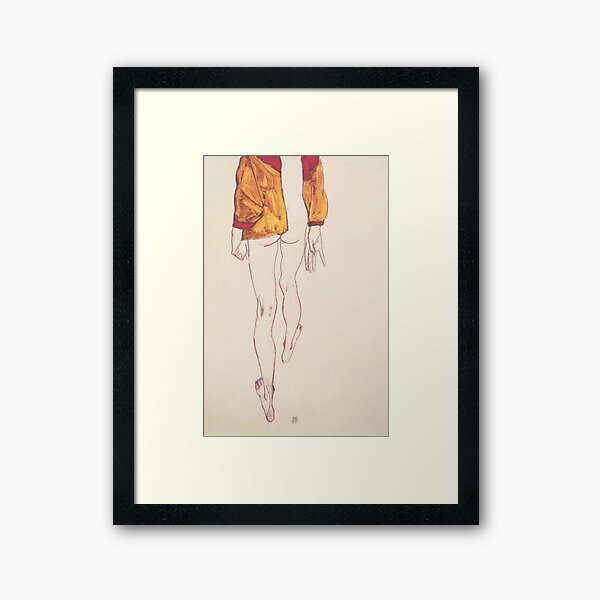 Femme nue Egon Schiele Impression encadrée