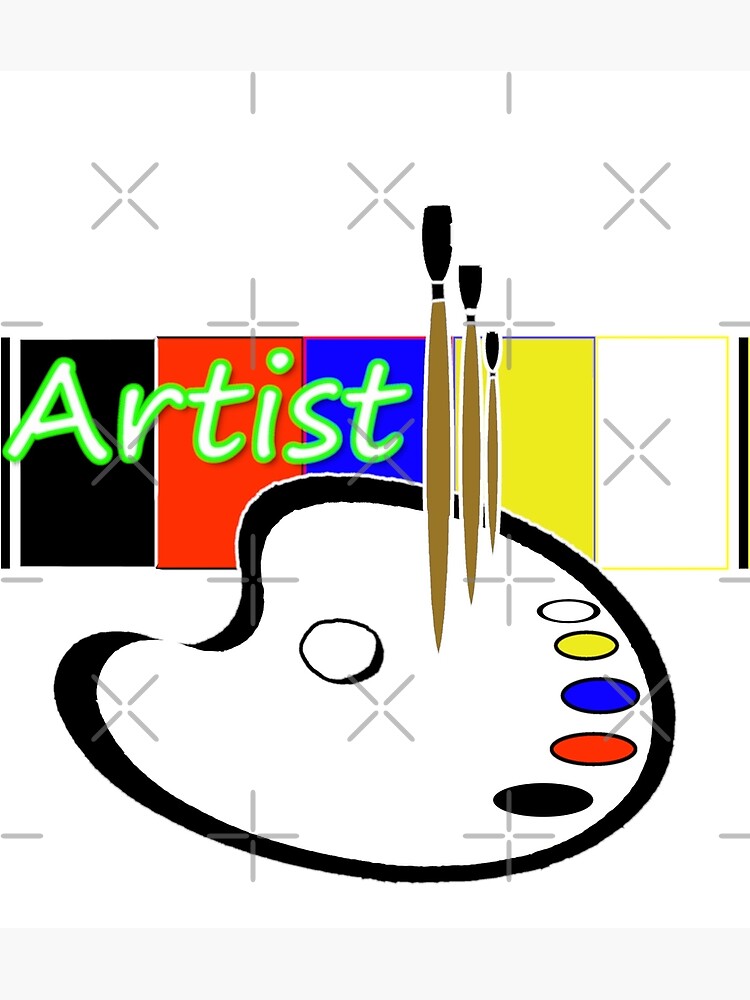 Artist Palette, Paint Brushes, Painters Palette Design, Artwork, Vector,  Graphic Poster for Sale by xcsdesign