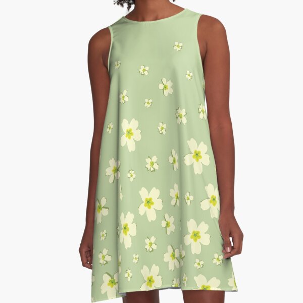 Portuguese Flowers - Green (variations) A-Line Dress