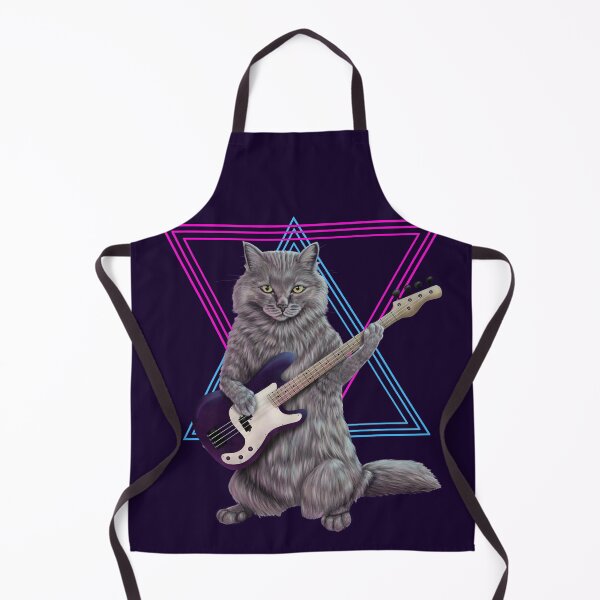 Item preview, Bass Cat- Rock band kitty playing the bass guitar designed and sold by Mehu.