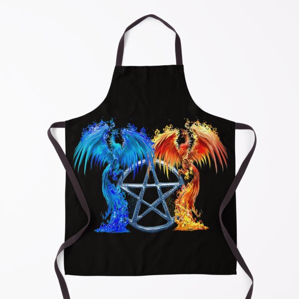 Item preview, Fantasy Fire And Ice Phoenix Blue Pentagram designed and sold by Atteestude.