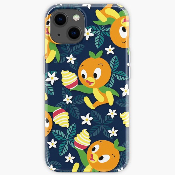 Orange Bird & Citrus Swirl iPhone Soft Case