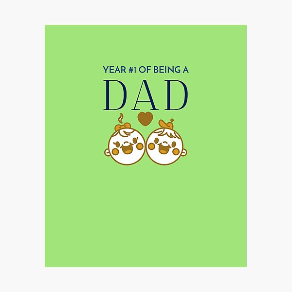 Item preview, Year one of being a dad to my twins designed and sold by PaperDreamPod.