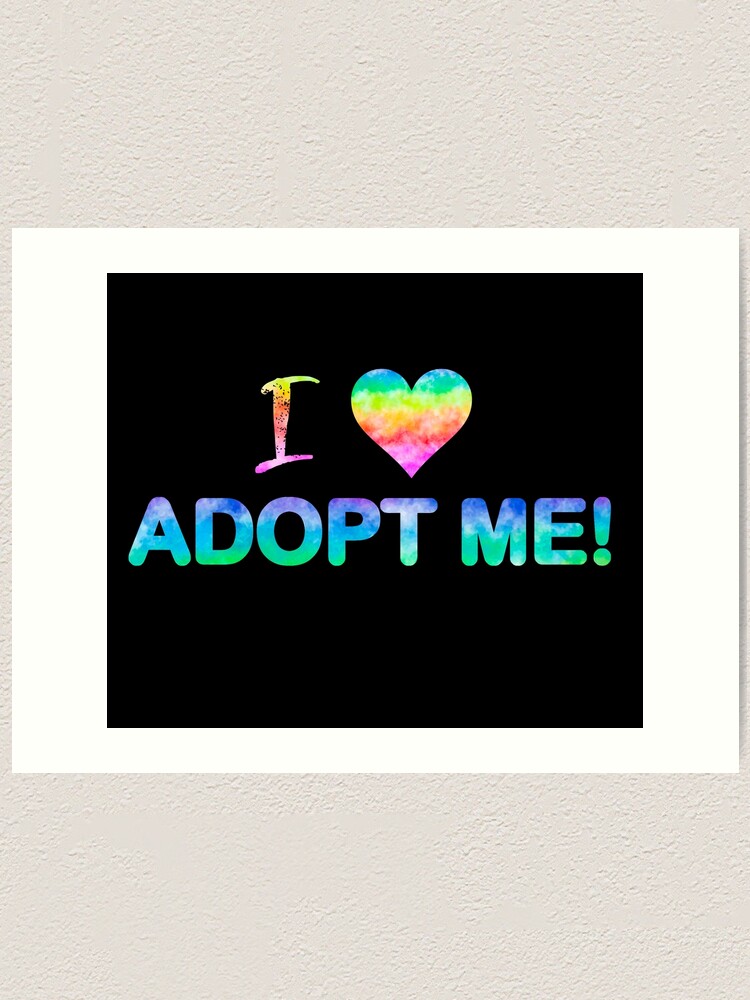 I Love Roblox Adopt Me Art Print By T Shirt Designs Redbubble - roblox neon pink art board print by t shirt designs redbubble