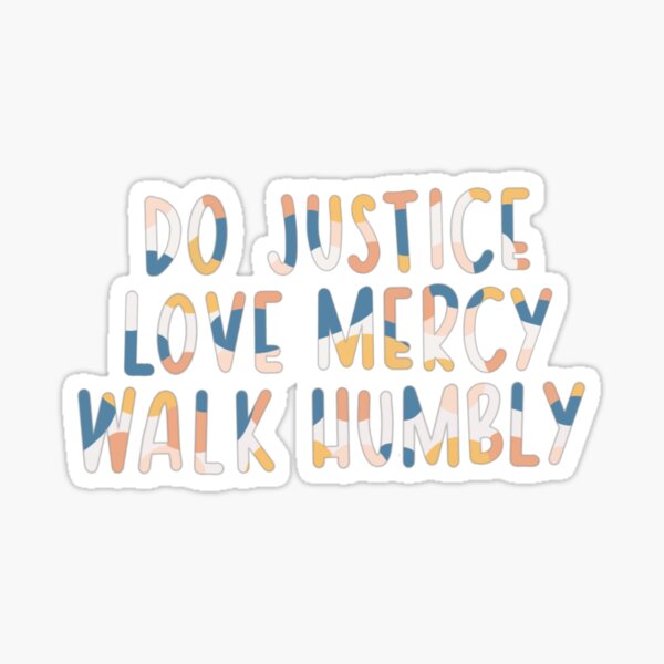Vista previa del artículo con la obra «Hacer justicia, amar la misericordia, caminar humildemente», diseñado y vendido por kkcreates.