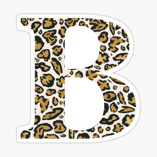 "Letter B Cheetah Leopard Print" Sticker For Sale By DevineDesignz ...